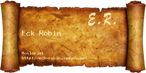 Eck Robin névjegykártya